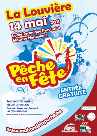 Affiche de promotion de Pêche en Fête 2011 à La Louvière